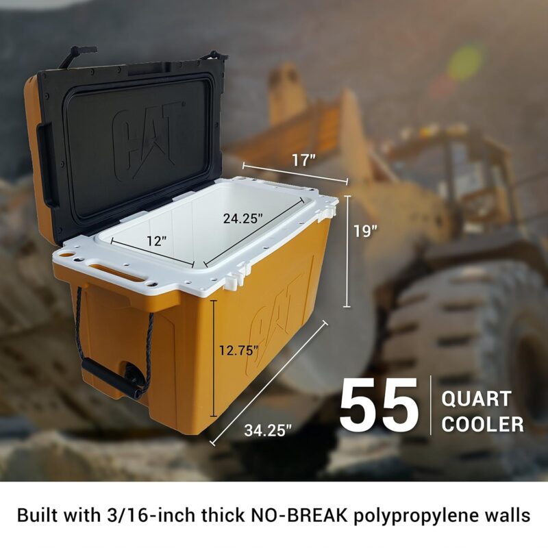 Cat® 55 Quart Insulated Personal Cooler – Yellow6
