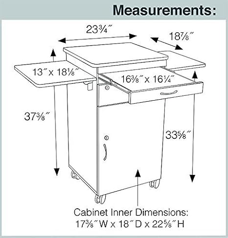 Luxor 38 in Wood Multimedia Workstation – Gray Luxor 38 in Wood Multimedia Workstation – Gray