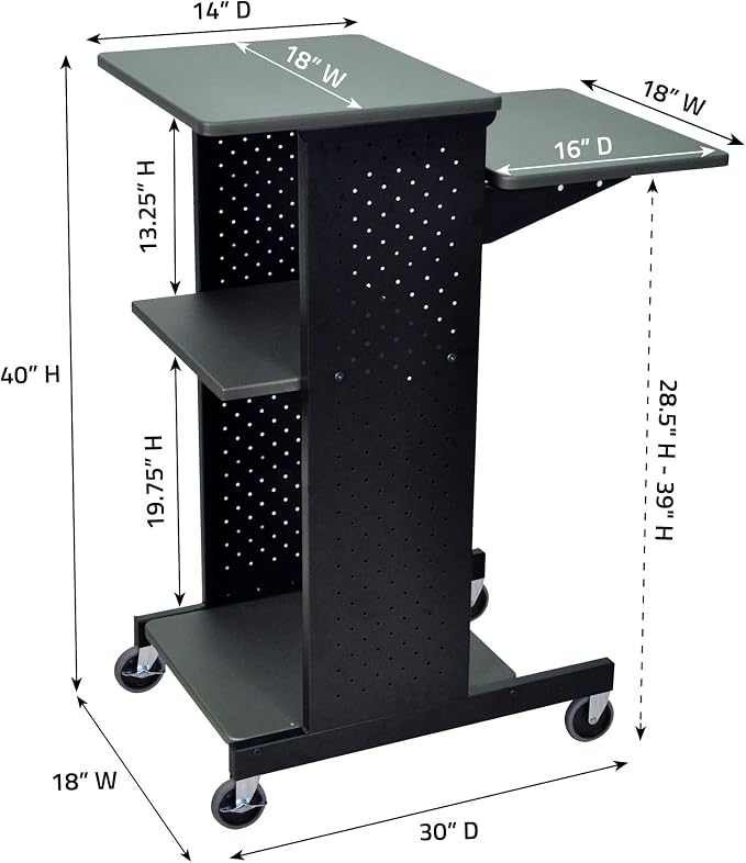 Luxor 40 in Mobile Presenters Station – Black3 Luxor 40 in Mobile Presenters Station – Black3