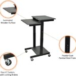 Luxor Adjustable Height Presentation Workstation – Black1