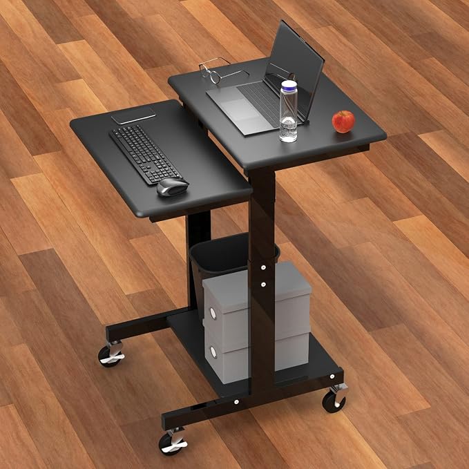 Luxor Adjustable Height Presentation Workstation – Black4