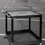 Luxor Large Flat Top and Tub Bottom Shelf Cart – Black2