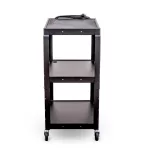 Luxor Adjustable-Height Steel AV Cart - Black