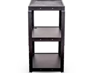 Luxor Adjustable-Height Steel AV Cart - Black