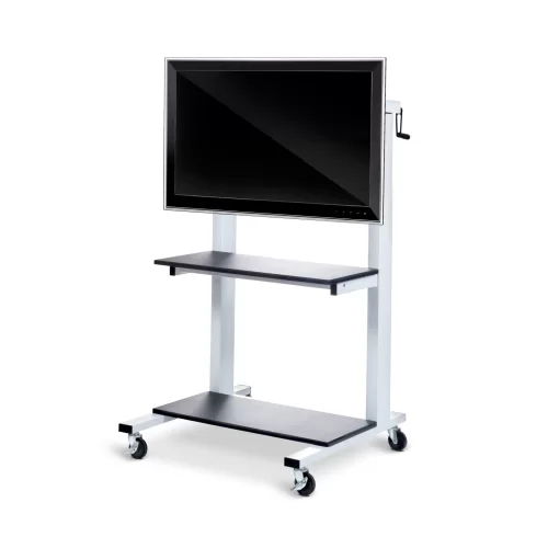 Luxor Crank Adjustable Flat Panel Cart - Gray