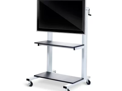 Luxor Crank Adjustable Flat Panel Cart - Gray