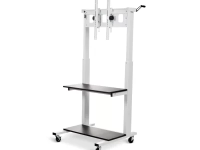 Luxor Crank Adjustable Flat Panel Cart - Gray
