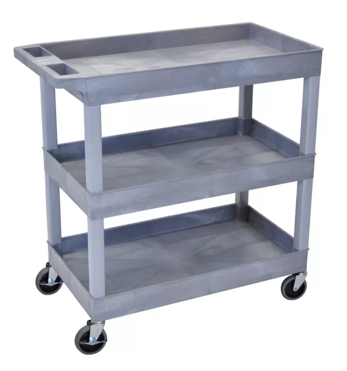 Luxor Tub Cart - Three Shelves - Gray