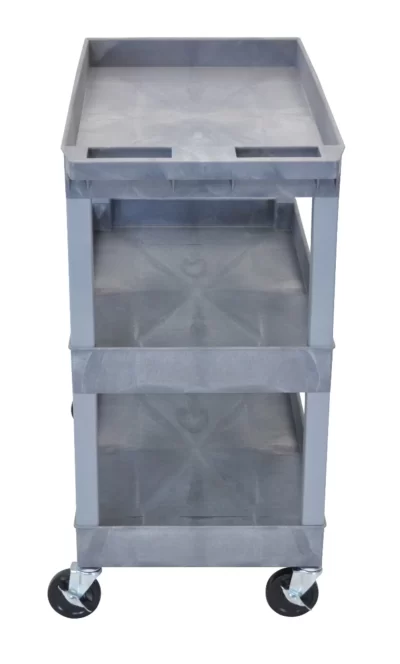 Luxor Tub Cart - Three Shelves - Gray Luxor Tub Cart - Three Shelves - Gray