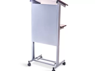 Luxor Rolling Adjustable-Height Podium - Gray