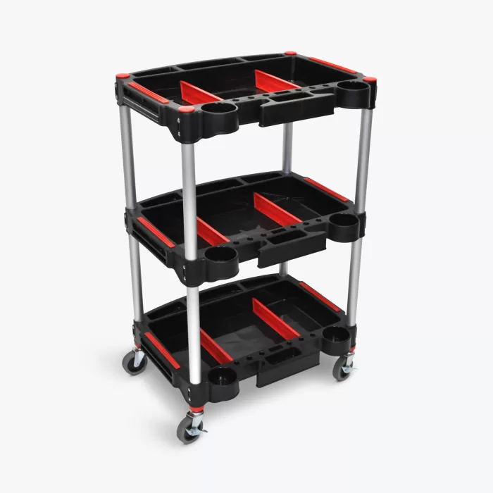 Luxor Mechanic's Three-Shelf Cart - Black