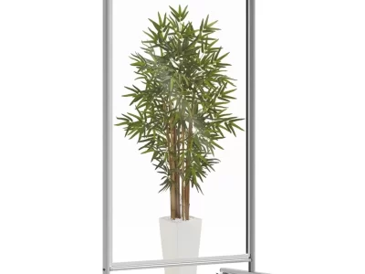 Luxor Mobile Acrylic Room Divider and Sneeze Guard - Clear