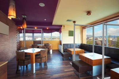 Luxor Mobile Acrylic Room Divider and Sneeze Guard - Clair