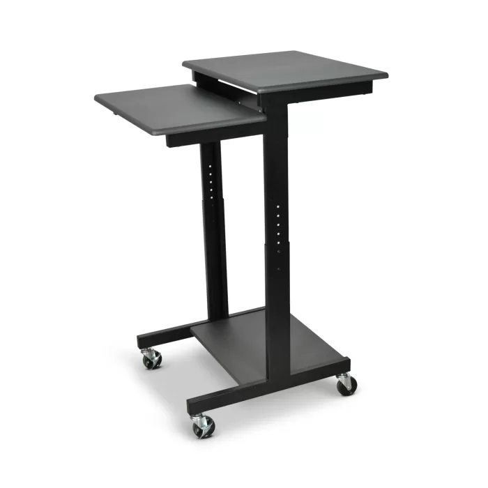 Luxor Adjustable-Height Presentation Workstation - Black