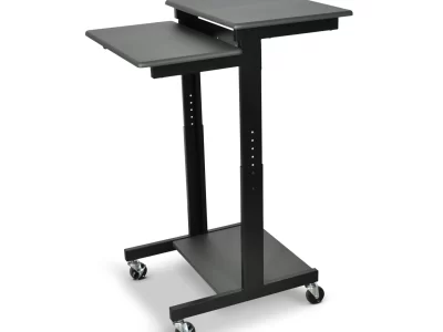 Luxor Adjustable-Height Presentation Workstation - Black