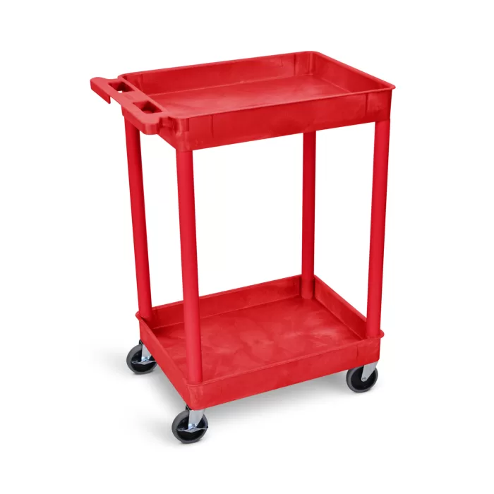 Luxor Tub Cart - Two Shelves - Red