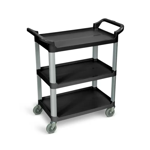 Luxor Serving Cart - Three Shelves - Black