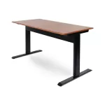 Luxor 56-in Pneumatic Adjustable-Height Standing Desk - Walnut/Black