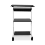 Luxor 29.4-in Three-shelf Adjustable Stand Up Workstation - Gray