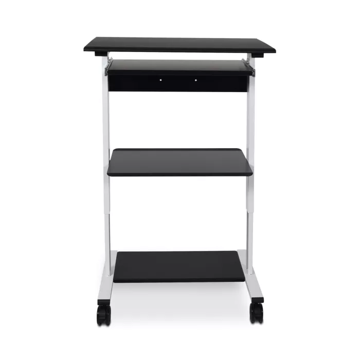 Luxor 29.4-in Three-shelf Adjustable Stand Up Workstation - Gray