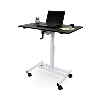 standup-sc40-wb_40in-single-column-crank-stand-up-desk-white-frame-black-top-angled-propped-raised_0 Luxor 40-in Single-Column Crank Stand Up Desk - Gray