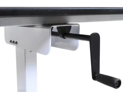 Luxor 40-in Single-Column Crank Stand Up Desk - Gray