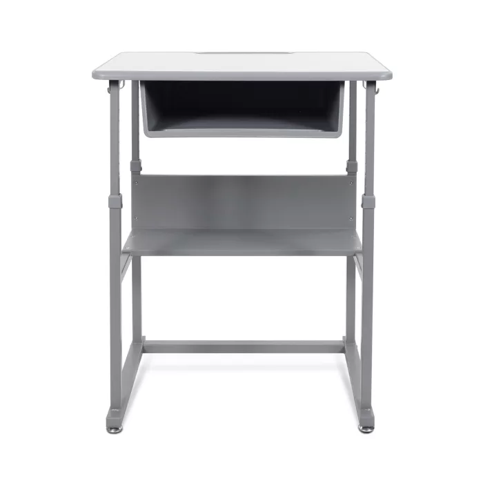 Luxor 27.5-in Student Desk - Manual Adjustable Desk - Gray