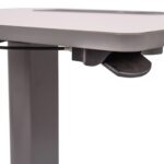 Luxor 27.5-in Student Desk - Pneumatic Sit Stand Desk - Gray