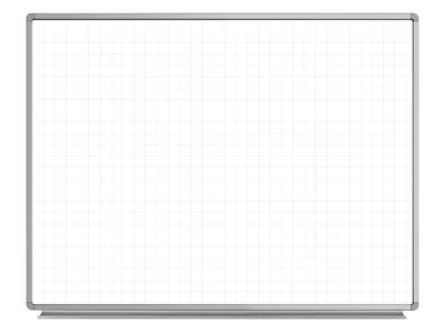 Luxor Wall-Mounted Magnetic Ghost Grid Whiteboard - 48-in x 36-in