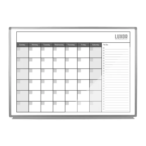 Luxor Magnetic Dry-Erase Monthly Calendar - 48-in x 36-in