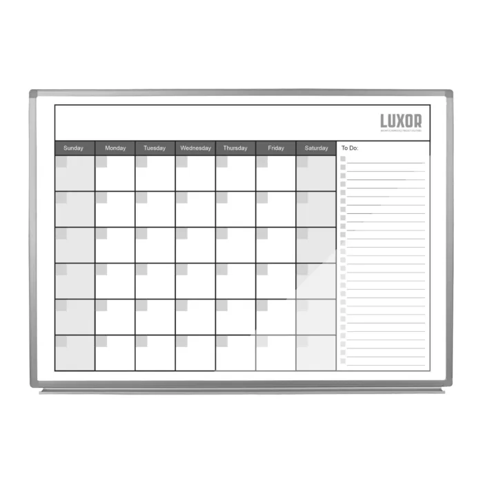 Luxor Magnetic Dry-Erase Monthly Calendar - 48-in x 36-in