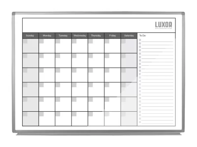 Luxor Magnetic Dry-Erase Monthly Calendar - 48-in x 36-in