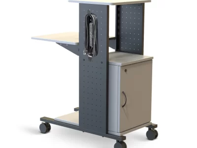Luxor 40-in Presentation Station- Cabinet - Electric - Gray