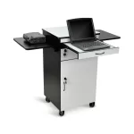 Luxor 38-in Wood Multimedia Workstation - Gray