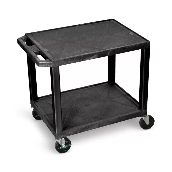 Luxor AV Cart - Two Shelves - 26-in High - Black