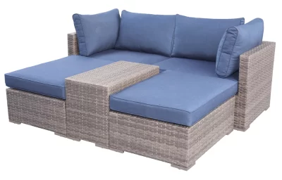 Allspace Ensemble de patio en osier métallique 5 pièces Allspace