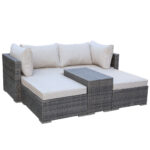 Allspace Allspace 5-Piece Metal Wicker Patio Set