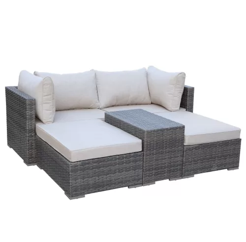 Allspace Allspace 5-Piece Metal Wicker Patio Set