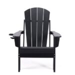 Lake Country Outdoors High-Density Polyethylene Black Adirondack Chair - Black