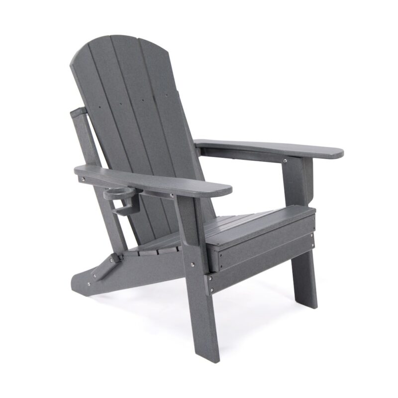 Lake Country Outdoors High-Density Polyethylene Adirondack Chair - Grey