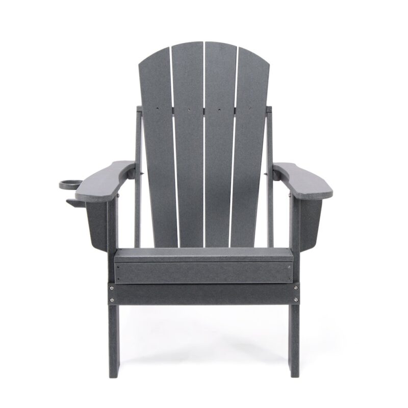 Lake Country Outdoors High-Density Polyethylene Adirondack Chair - Grey