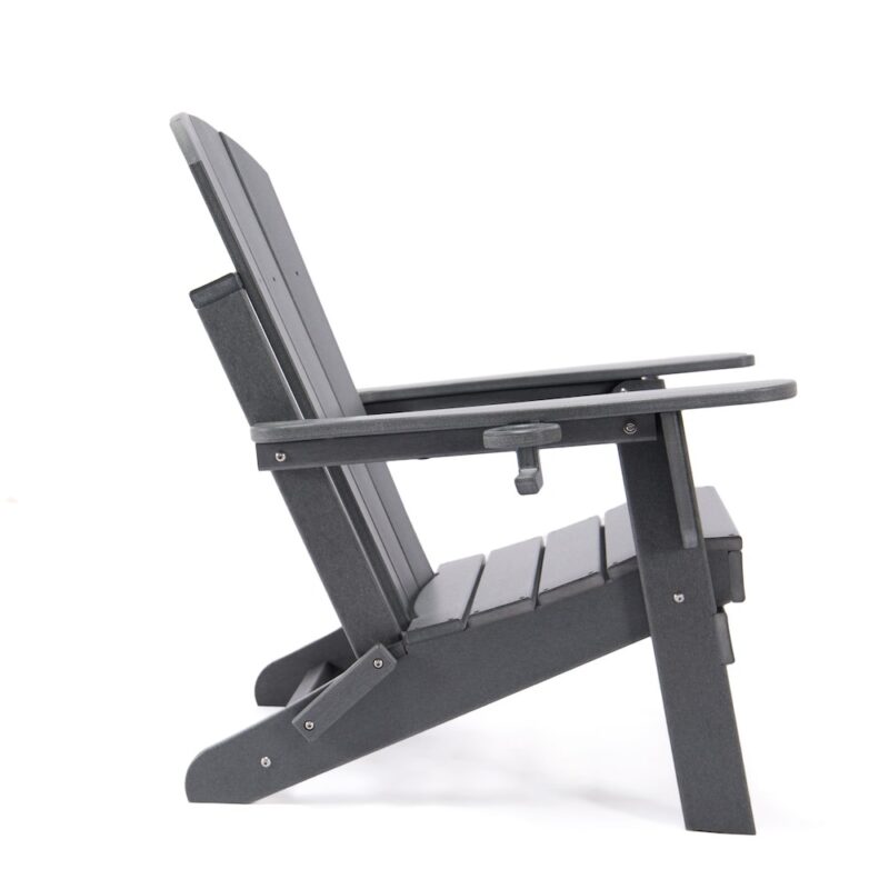 Lake Country Outdoors High-Density Polyethylene Adirondack Chair - Grey