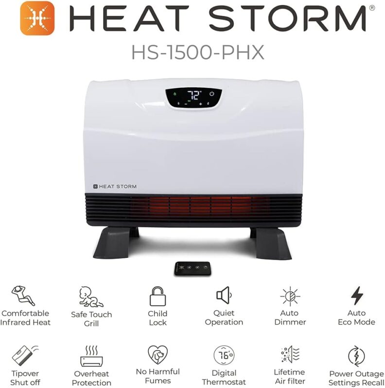 Heat Storm 1500W Infrared Cabinet Heater with Remote Control and Safe Touch Design5 Heat Storm 1500W Infrared Cabinet Heater with Remote Control and Safe Touch Design5