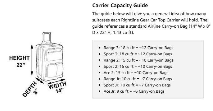 Rightline Gear Range Jr Weatherproof Car Top Carrier – 10cu ft