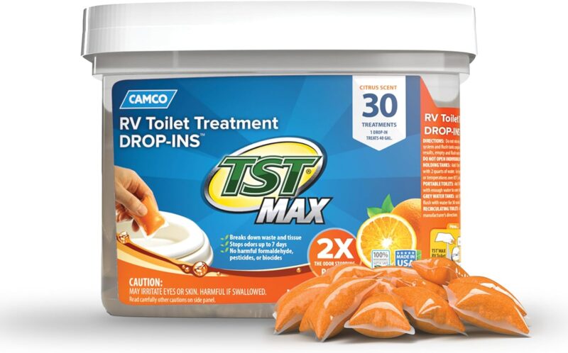 Camco TST Max 30-pack RV Toilet Treatment Drop-ins - Orange Scent Camco TST Max 30-pack RV Toilet Treatment Drop-ins - Orange Scent