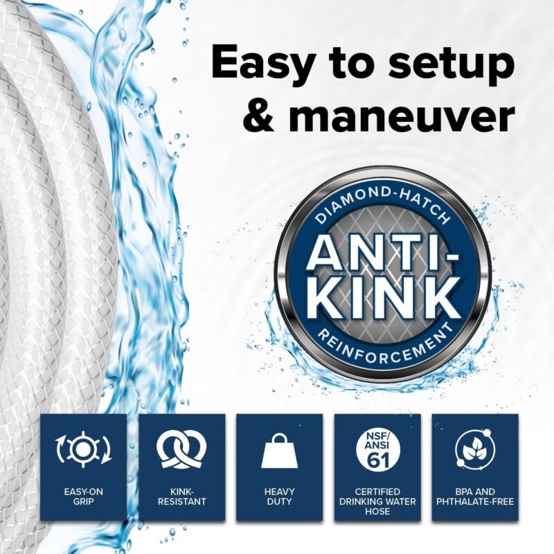 Camco TastePURE 25' Drinking Water Safe Hose (tuyau sans danger pour l'eau potable) Camco TastePURE 25' Drinking Water Safe Hose (tuyau sans danger pour l'eau potable)