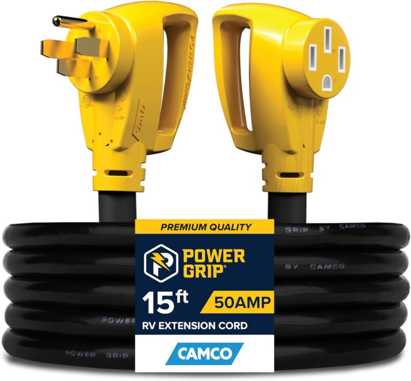 Camco 15' 50 Amp PowerGrip RV Extension Cord Camco 15' 50 Amp PowerGrip RV Extension Cord