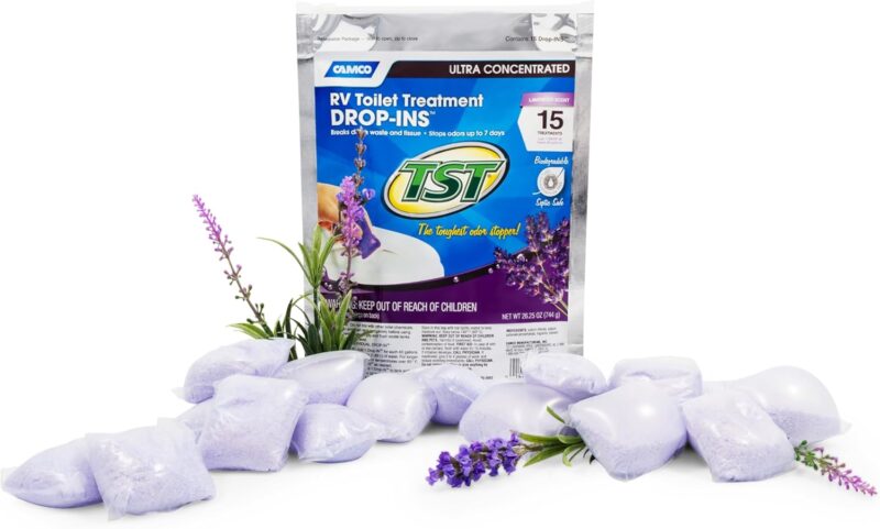 Camco TST Max 15-pack RV Toilet Treatment Drop-ins - Lavender Scent Camco TST Max 15-pack RV Toilet Treatment Drop-ins - Lavender Scent