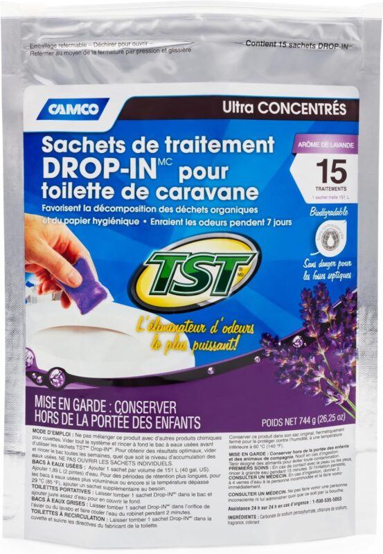 Camco TST Max 15-pack RV Toilet Treatment Drop-ins - Lavender Scent Camco TST Max 15-pack RV Toilet Treatment Drop-ins - Lavender Scent
