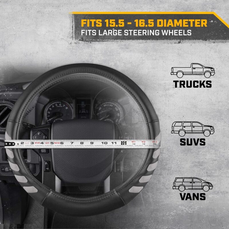 CAT Ultra Sports Grip Leather Steering Wheel Cover
